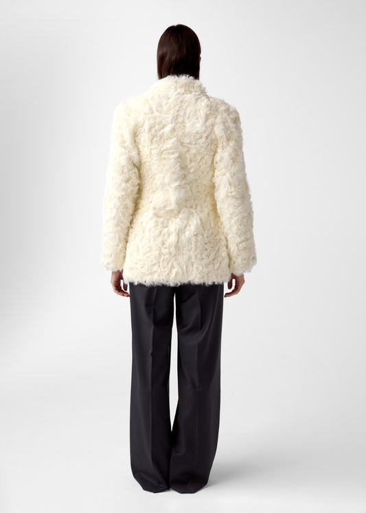 Christian Aks Adah Shearling Jacket Jackets 8002 Cream