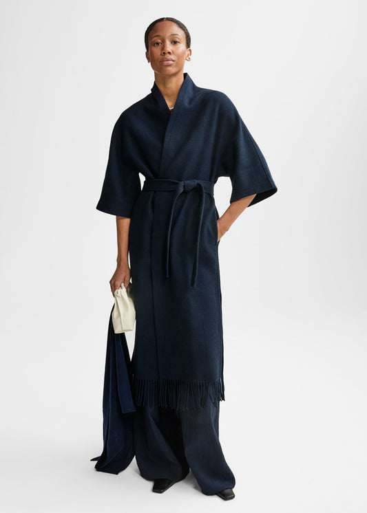 Christian Aks Ruby Lambswool Coat Coats 5070 Navy